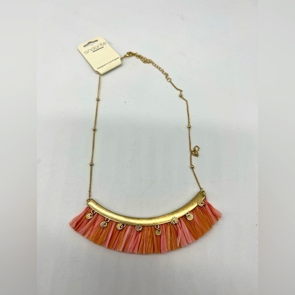 Andante peach fringe necklace NWT - Picture 1 of 5